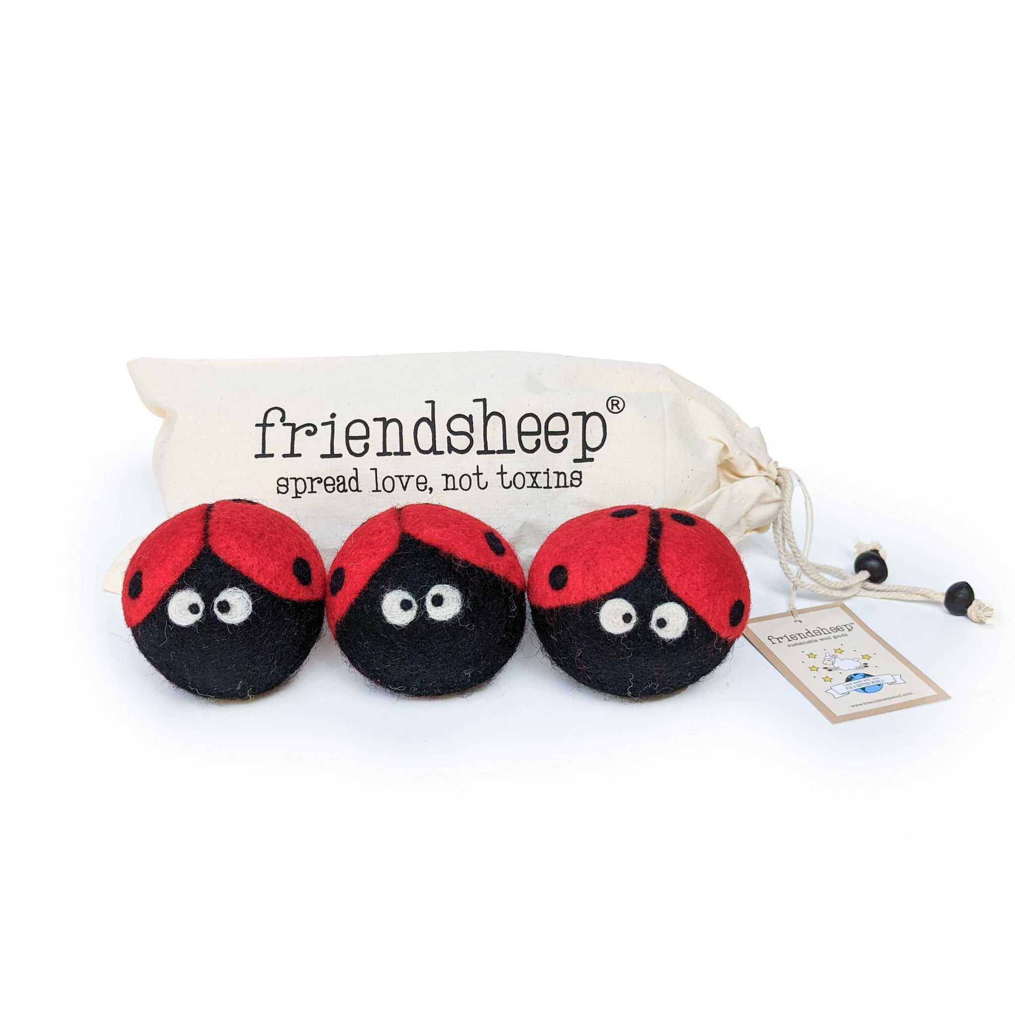 Ladybug Trio Eco Dryer Balls - Set of 3
