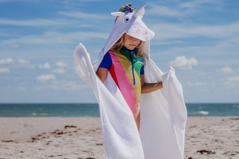 Unicorn Hooded towel for toddlers ages 2 to 8 years old